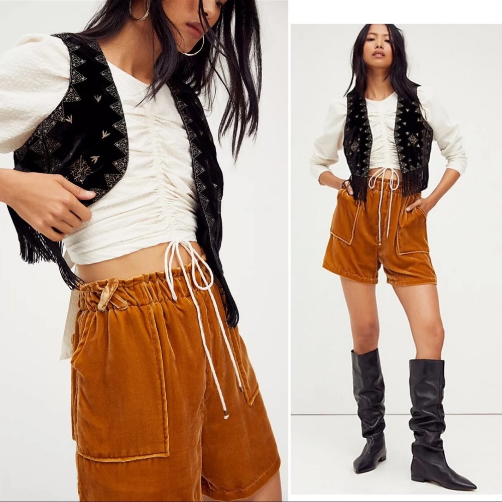 NWT Free People Jens Pirate Booty Orpheus Velvet Short